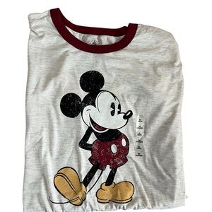 Disney Mickey Mouse Standing Ringer Graphic Tee.  NWT